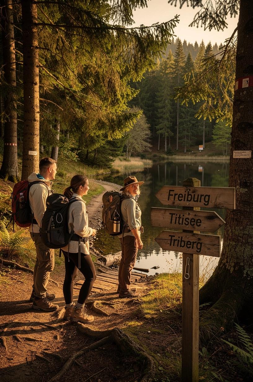 Panoramablick auf eine grüne Grenzregion mit Wanderwegen, kleinen Dörfern und Flussläufen, die die Verbindung zwischen Deutschland und seinen Nachbarländern veranschaulichen.